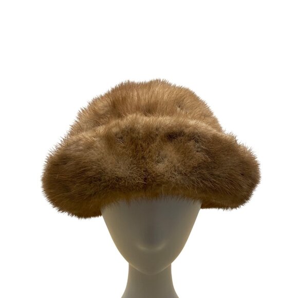 Vintage Mink Fur Hat By Macys Little Shop One Size - Picture 1 of 7